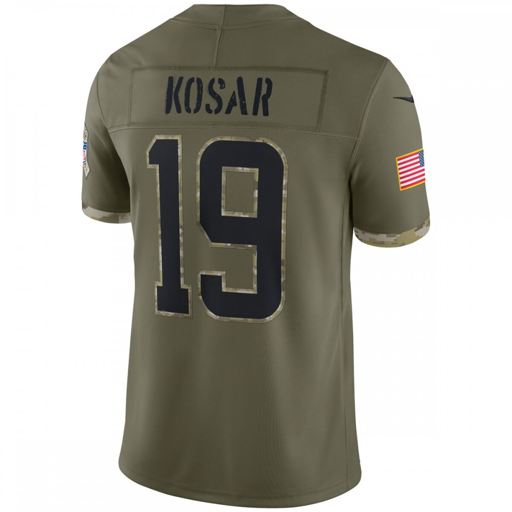 Bernie Kosar Cleveland Browns 2022 Salute To Service Retired Player Limited Jersey - Olive-GridironStore